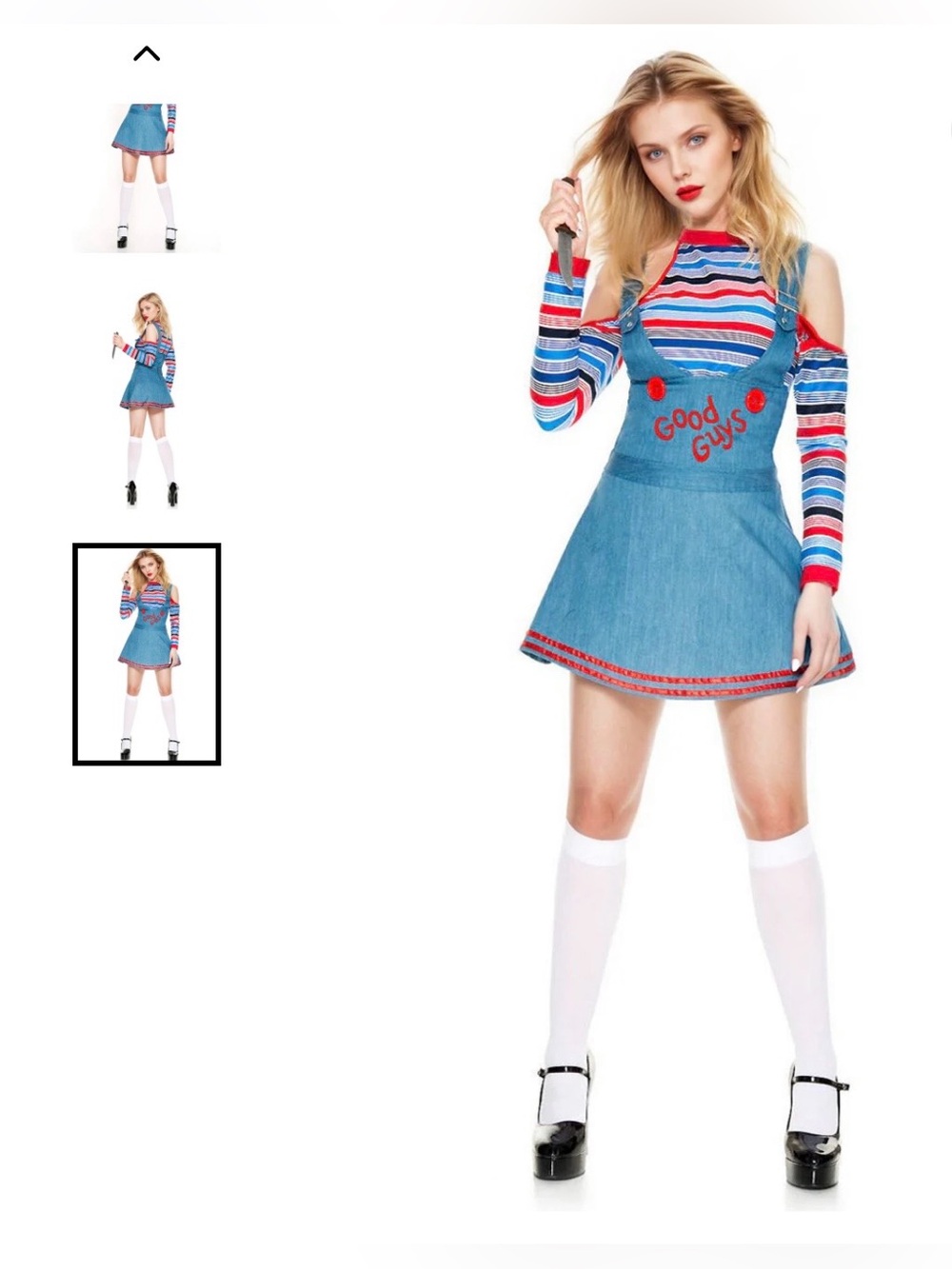 Chucky Good Guys NWT Women’s 2 Piece Dress Halloween Costume XL